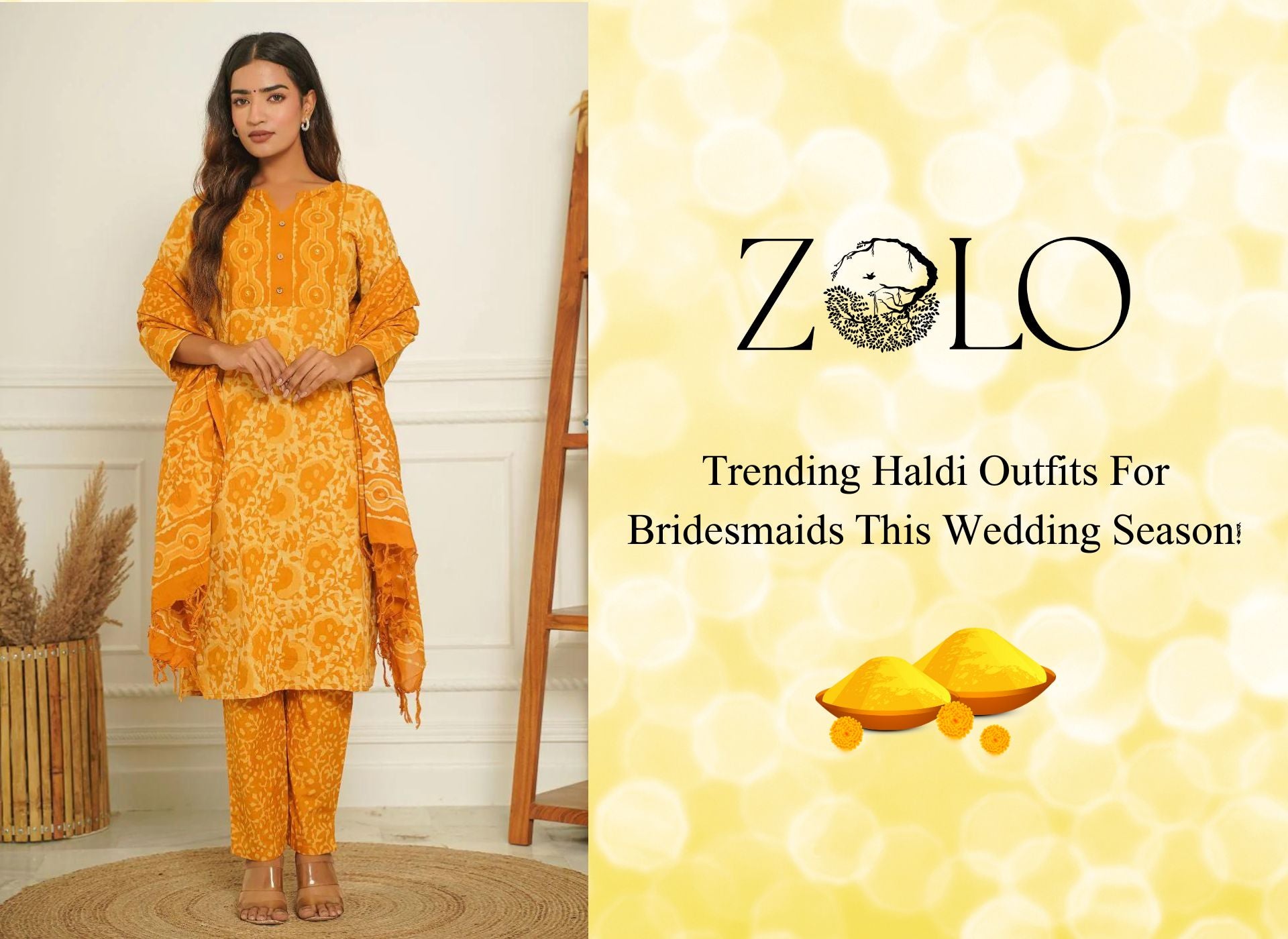 Haldi Outfits For Bridesmaids This Wedding Season Suit Sets Zolo