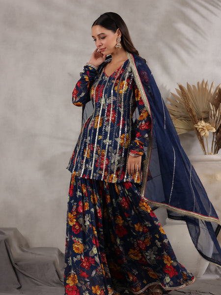 Blue Sharara Sets
