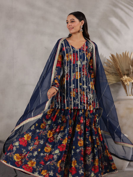 Blue Sharara Sets