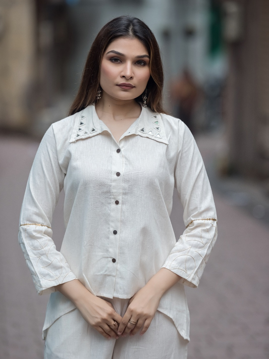 Minimal Muse Khadi Co-ord Set