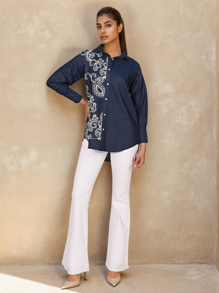Threadwork Denim Blue Shirt