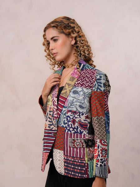 Chromatic Charm Multi-Colour Blazer