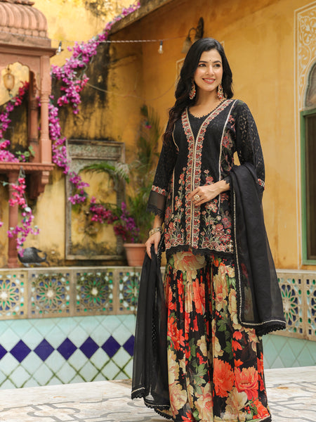 Black Sharara Sets