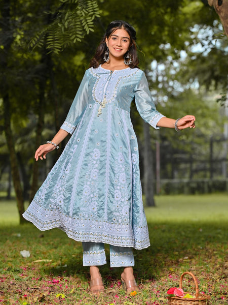 chanderi suit set