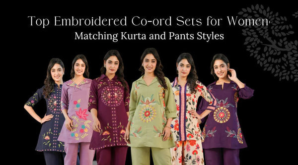 Top Embroidered Co-ord Sets for Women: Matching Kurta and Pants Styles