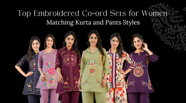 Top Embroidered Co-ord Sets for Women: Matching Kurta & Pants Styles