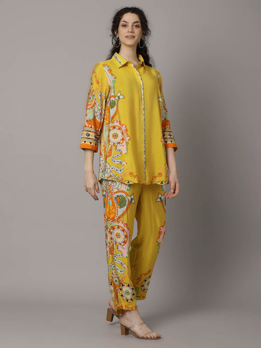 Yellow Muslin Cotton Co-Ord Set