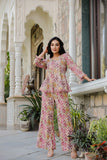 Blush Pink Printed Muslin Co-ord Set