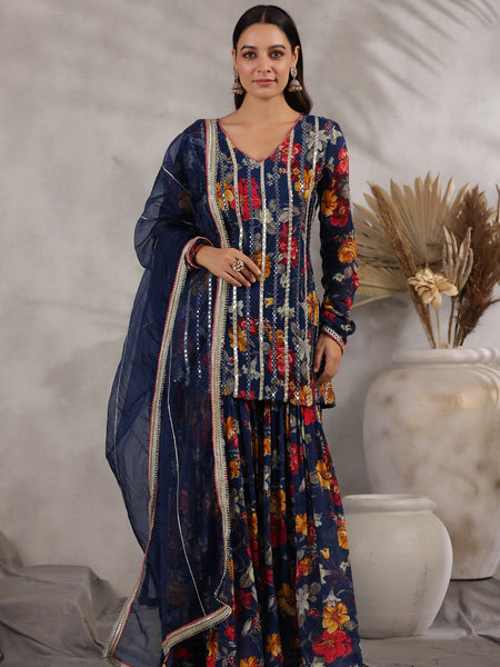 Blue Sharara Sets 