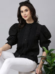 Elegant Ebony Cotton Top