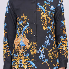 Classic Black Statement Wear With Ornate Pattern Work