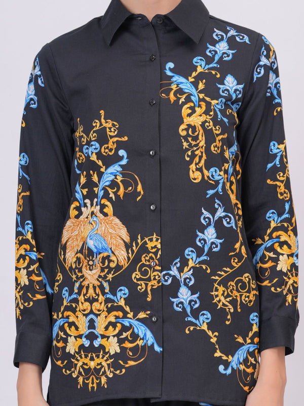 Classic Black Statement Wear With Ornate Pattern Work