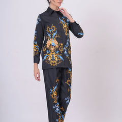 Classic Black Statement Wear With Ornate Pattern Work