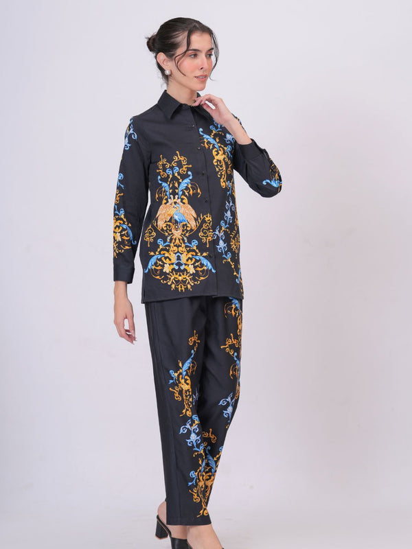 Classic Black Statement Wear With Ornate Pattern Work