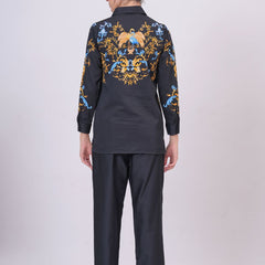 Classic Black Statement Wear With Ornate Pattern Work