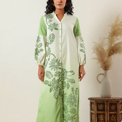 Green Glow Shirt Dress