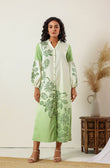 Green Glow Shirt Dress