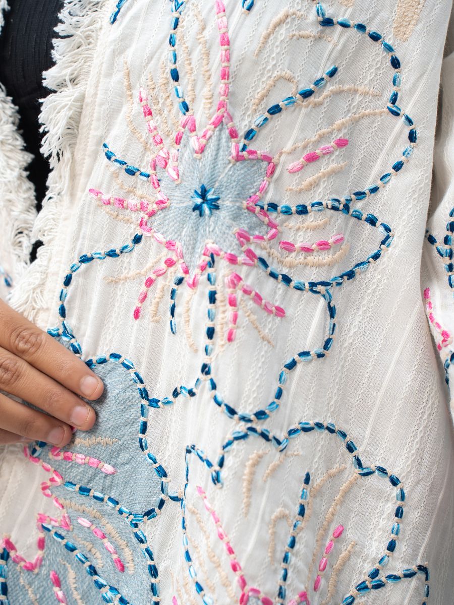 Elegant White Cotton Jacket