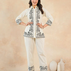 Women Ethnic Off White Kurta Co-Ord Set