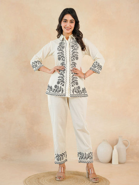 Women Ethnic Off White Kurta Co-Ord Set