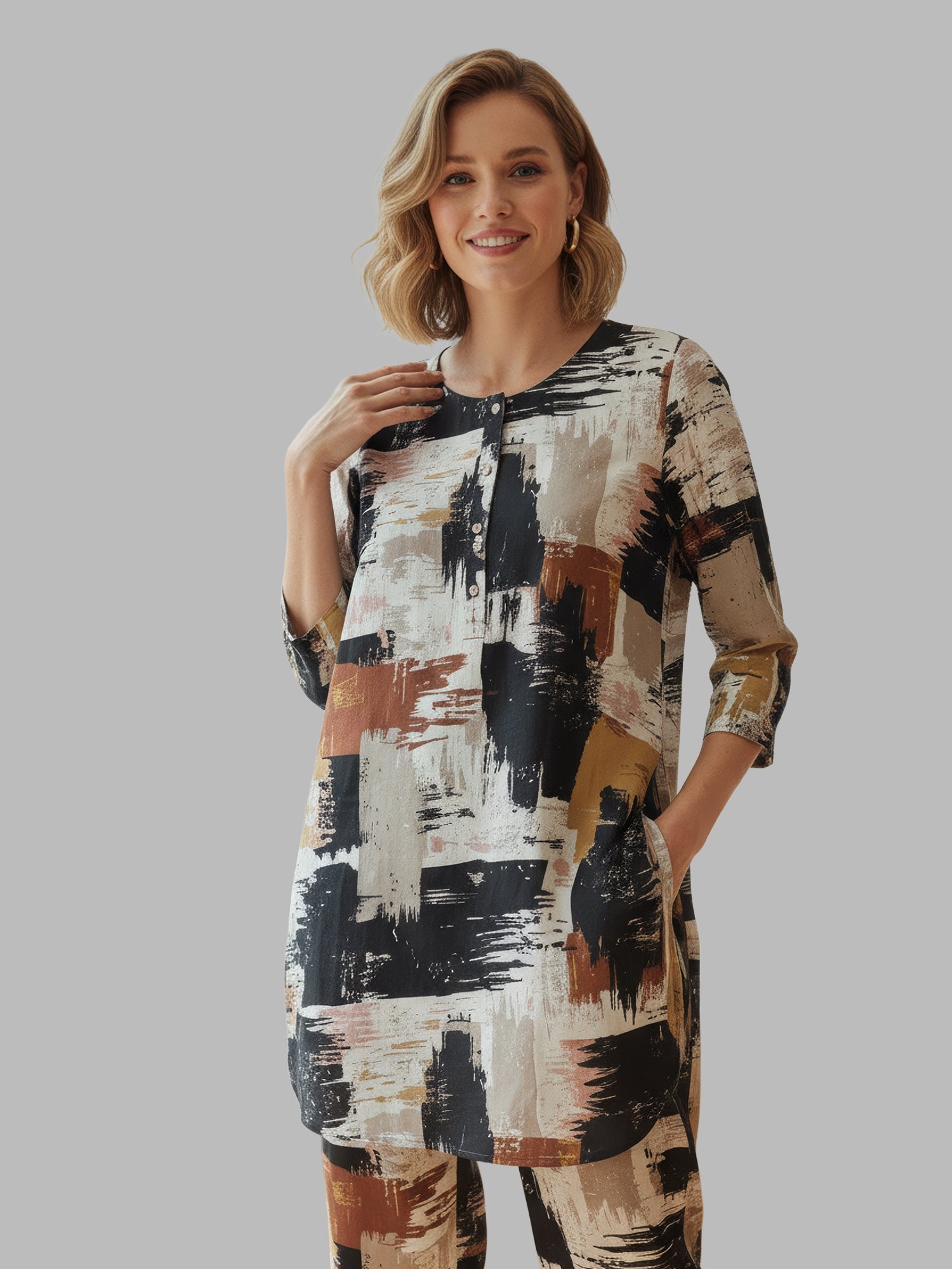 Black Printed Cotton Co-ord Sets