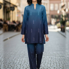 Blue Silk  Co Ord Set