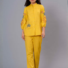 Sunny Charm Embroidered Cotton Co-Ord Set