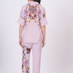 Lilac Bloom Printed Rayon Co-Ord Set