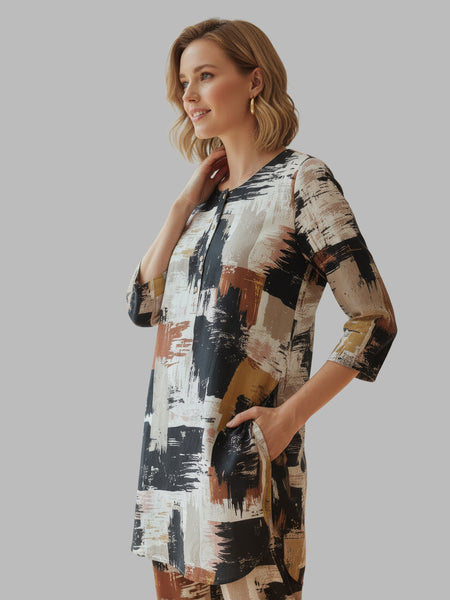 Black Printed Cotton Co-ord Sets