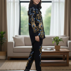 Classic Black Statement Wear With Ornate Pattern Work