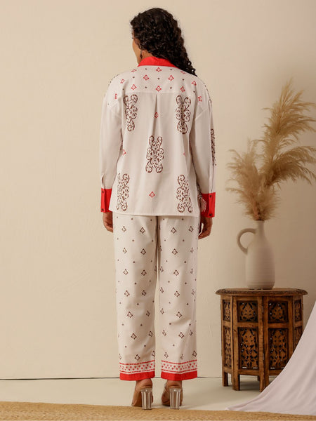 Coral Charm Printed Co-Ord Set