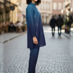 Blue Silk  Co Ord Set