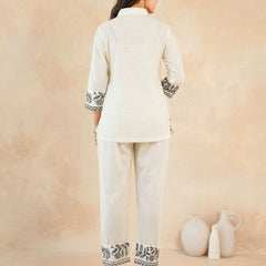 Women Ethnic Off White Kurta Co-Ord Set