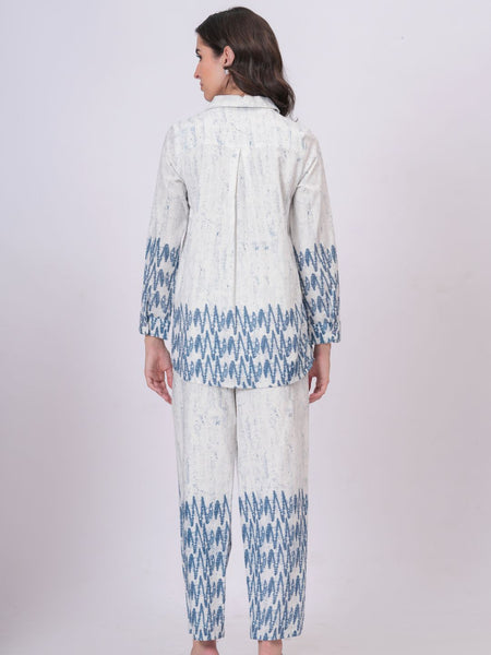 Indigo Meadow Printed Co-Ord Shirt & Pant Set