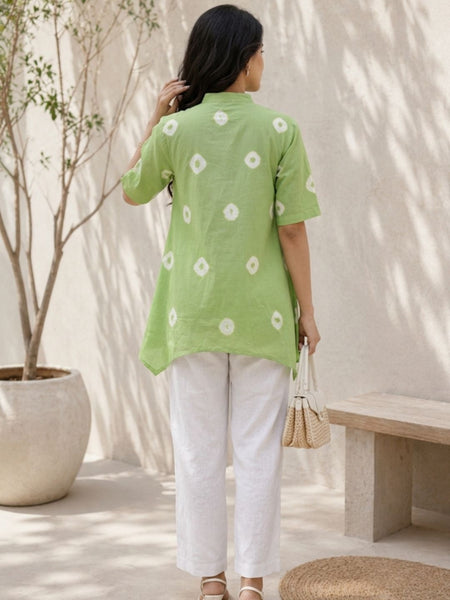 Premium Embroidered Sheer Panel Kurti Dress