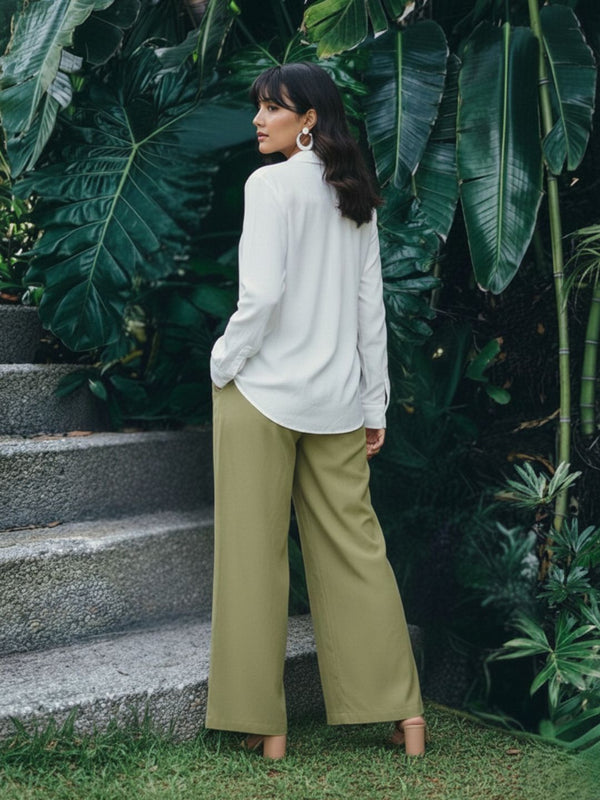 Trendy Olive Green Casual Co-ord Outfit Set
