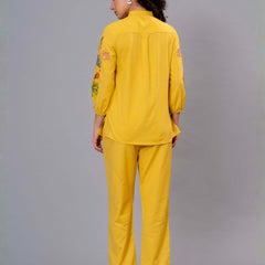 Sunny Charm Embroidered Cotton Co-Ord Set