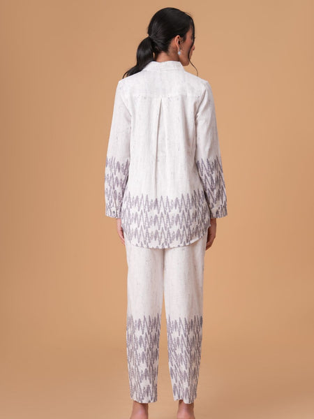 Lilac Whisper Printed Co-Ord Shirt & Pant Set