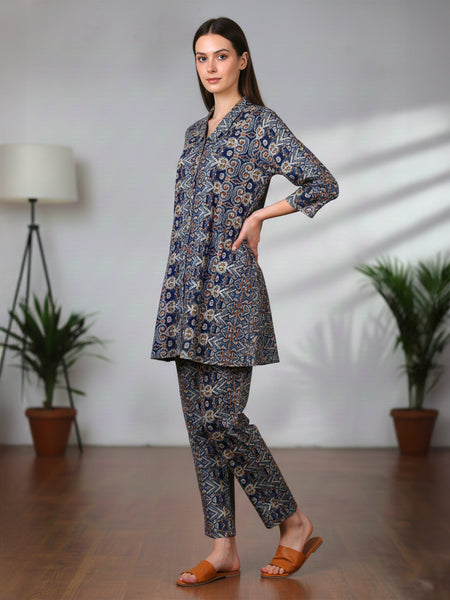 Multicolor Pure Cotton Co-ord Set