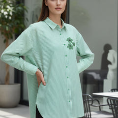 Green embroidery Work Shirt