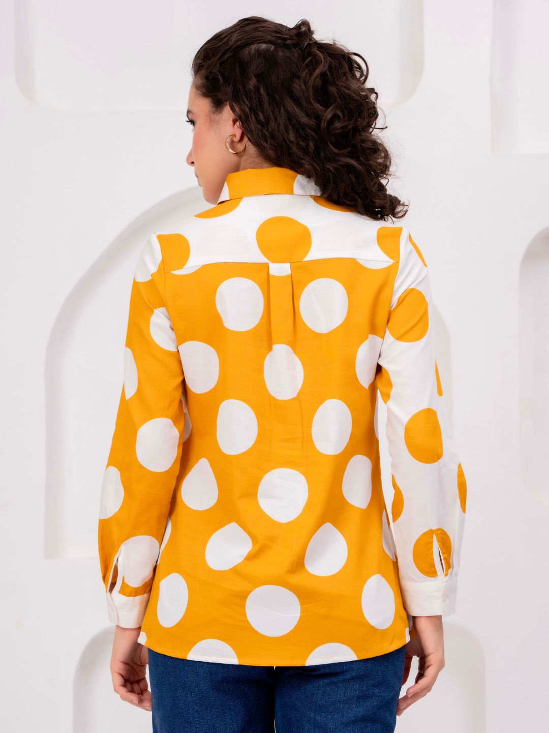 Women's Geometric Embroidered Full Sleeve Shirt
