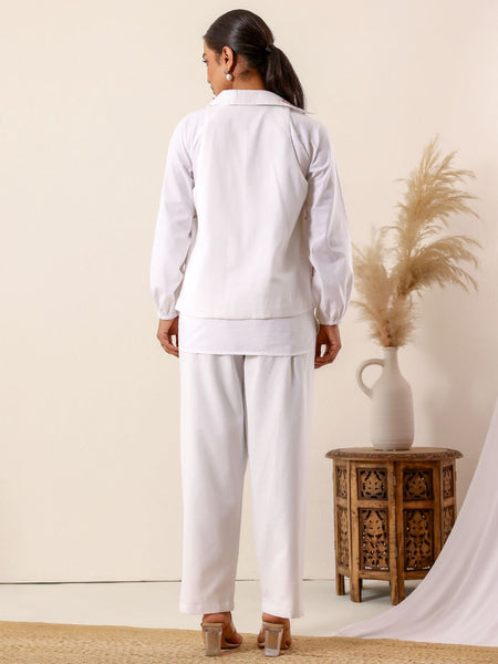 Ivory Elegance Embroidered Co-Ord Set