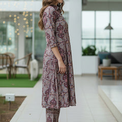 A-Line Shirt Pattern Cotton Co-ord Set