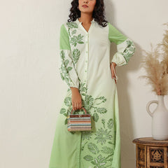 Green Glow Shirt Dress