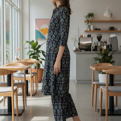 Cotton Trendy Navy Blue Co-ord Set