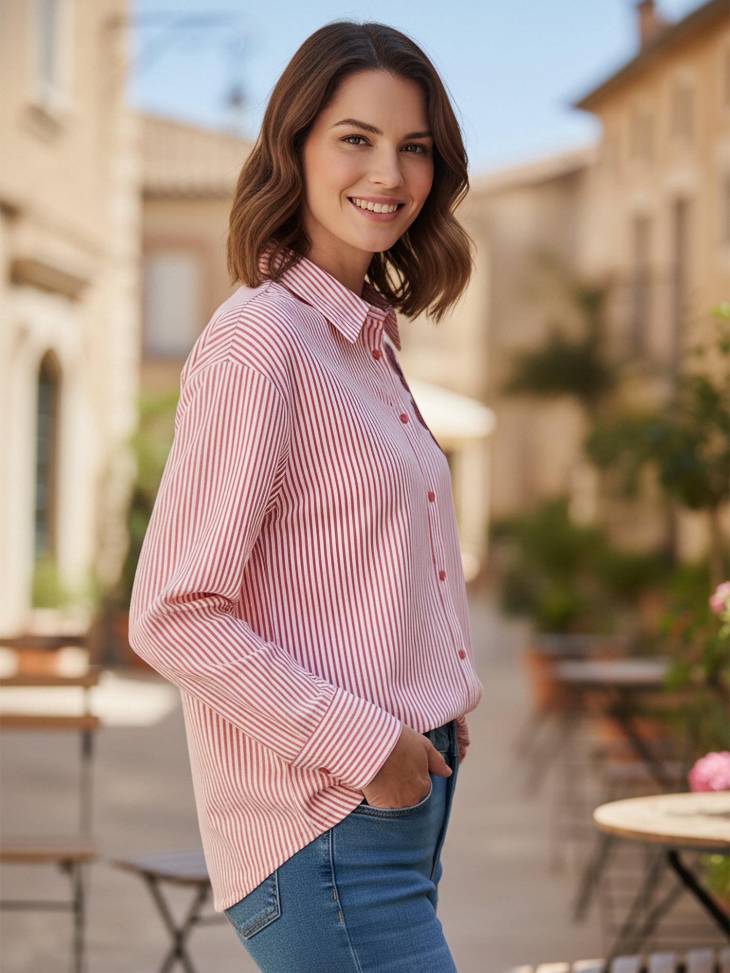 Designer Pink Embroidered Shirt