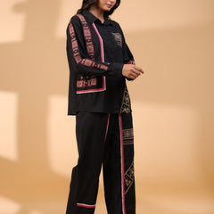Designer Black Embroidery Work Co-Ord Set