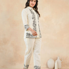 Women Ethnic Off White Kurta Co-Ord Set