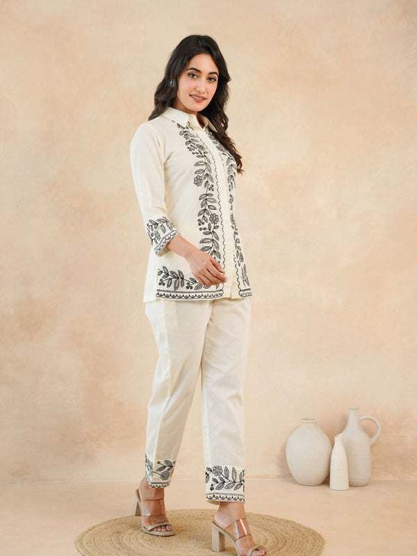 Women Ethnic Off White Kurta Co-Ord Set