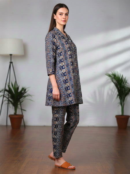 Multicolor Pure Cotton Co-ord Set